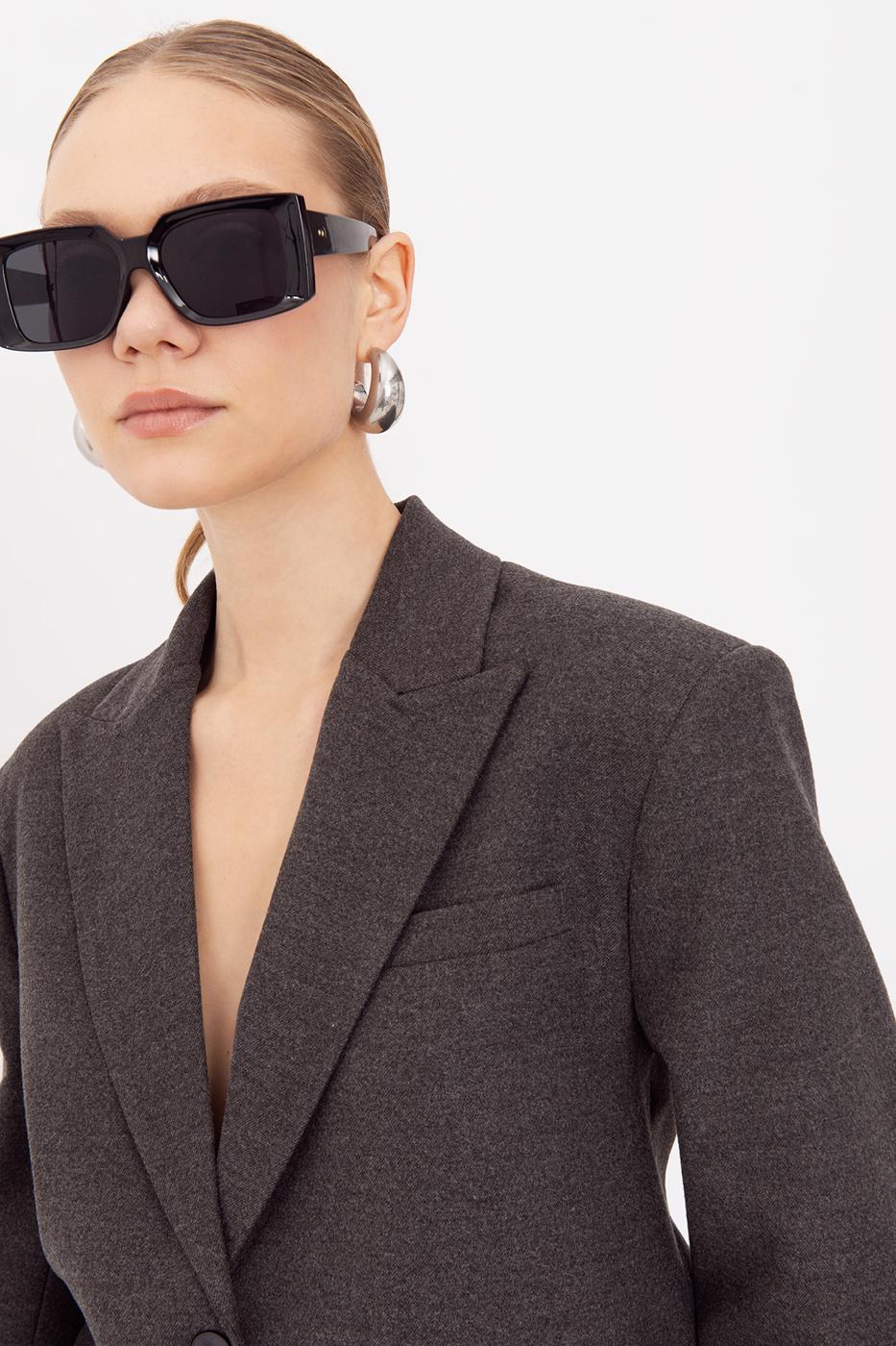 BSL Women Oversize Crop Blazer Jacket - San Andrés Cholula