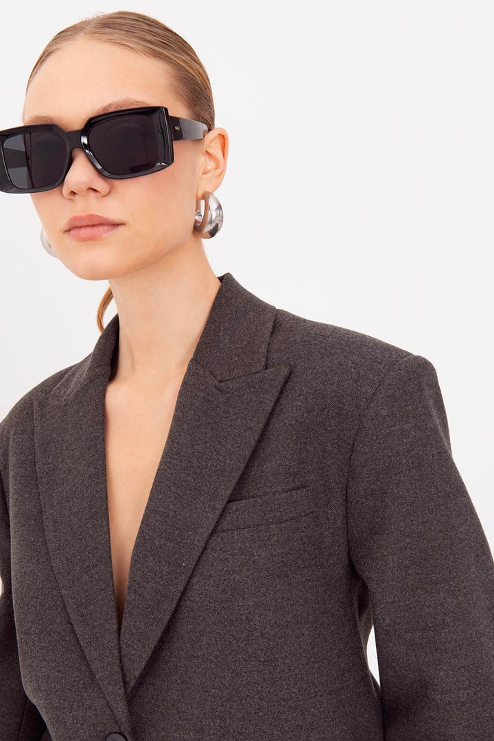 BSL Women Oversize Crop Blazer Jacket - San Andrés Cholula