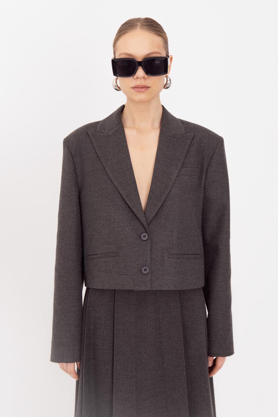 BSL Women Oversize Crop Blazer Jacket - San Andrés Cholula