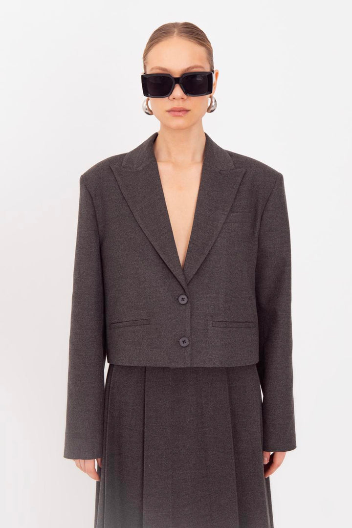 BSL Women Oversize Crop Blazer Jacket - San Andrés Cholula