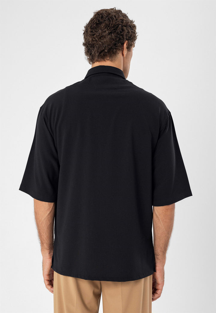 ANT Oversize Hidden Button Short Sleeve Men's Shirt - Sunderland