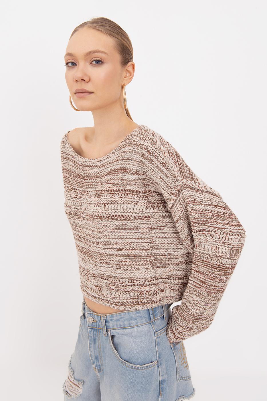 BSL Women Oversize Boat Neck Sweater - Gladstone