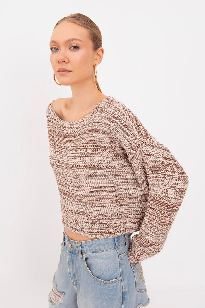 BSL Women Oversize Boat Neck Sweater - Gladstone