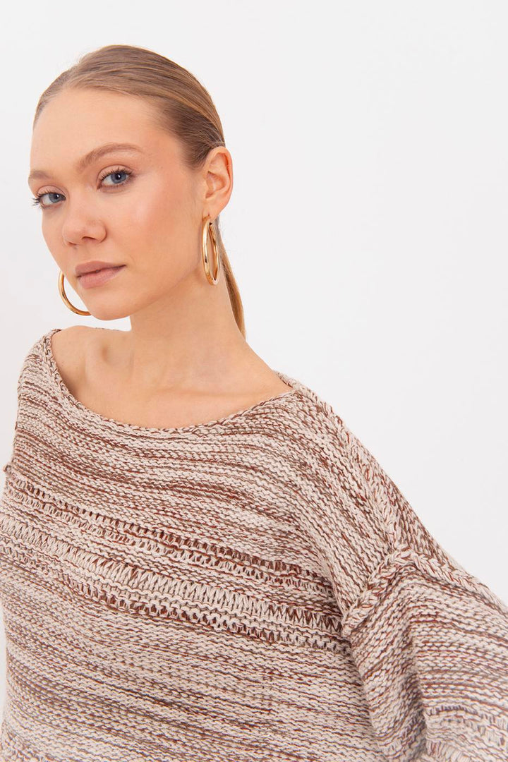 BSL Women Oversize Boat Neck Sweater - Gladstone
