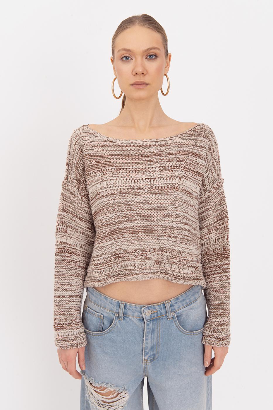BSL Women Oversize Boat Neck Sweater - Gladstone