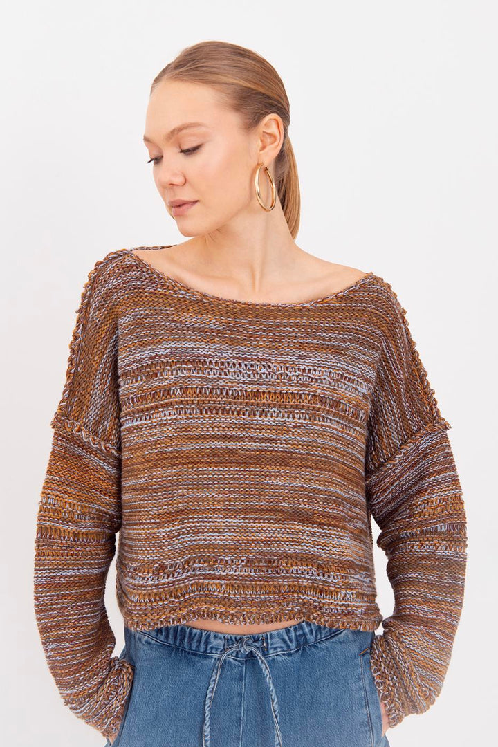 BSL Women Oversize Boat Neck Sweater - Jersey City