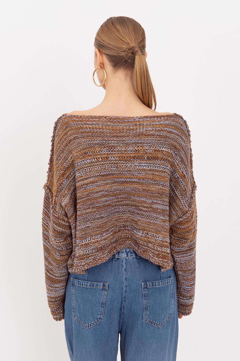 BSL Women Oversize Boat Neck Sweater - Jersey City