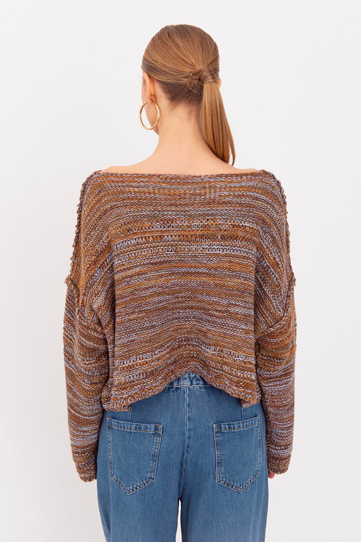 BSL Women Oversize Boat Neck Sweater - Jersey City