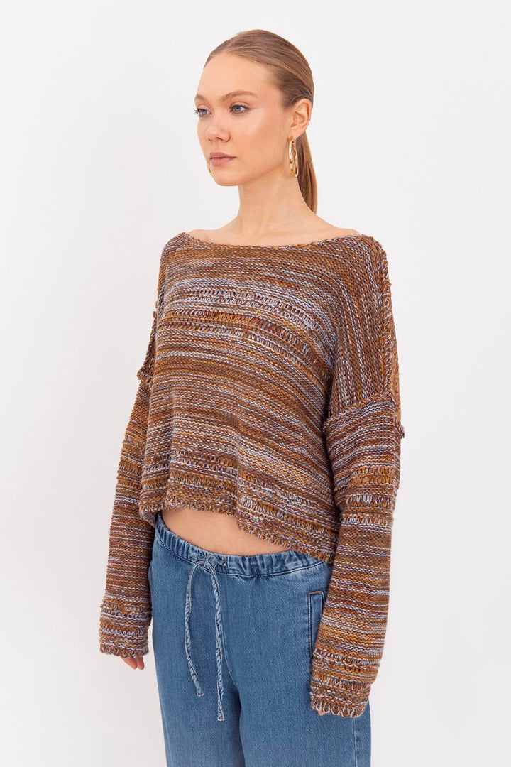BSL Women Oversize Boat Neck Sweater - Jersey City