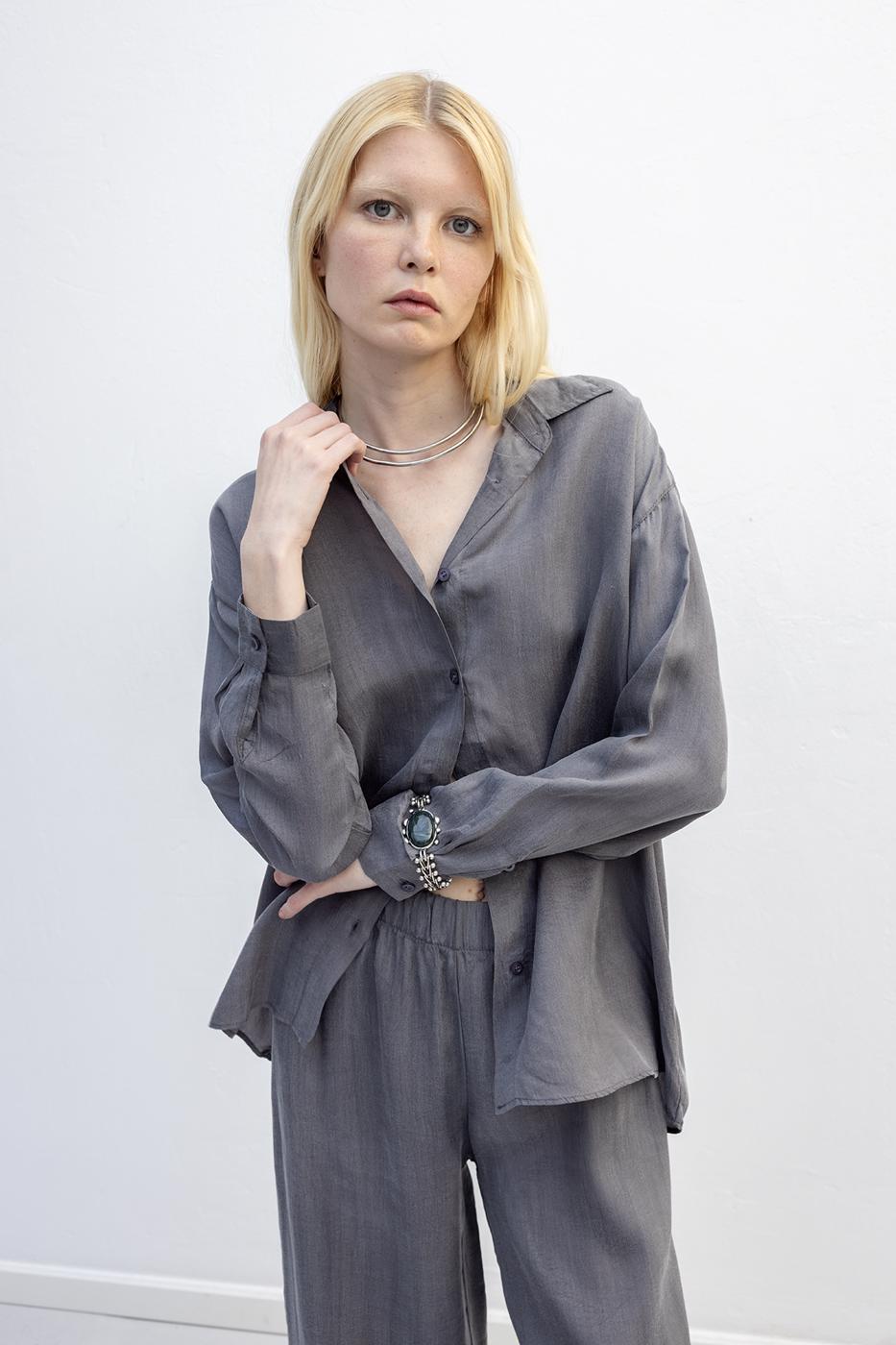 BSL Women Oversize Lyocell Shirt - Varese