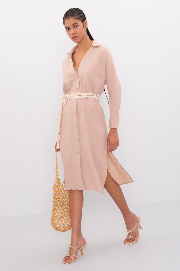BSL Women Oversized Midi Linen Dress - Basingstoke