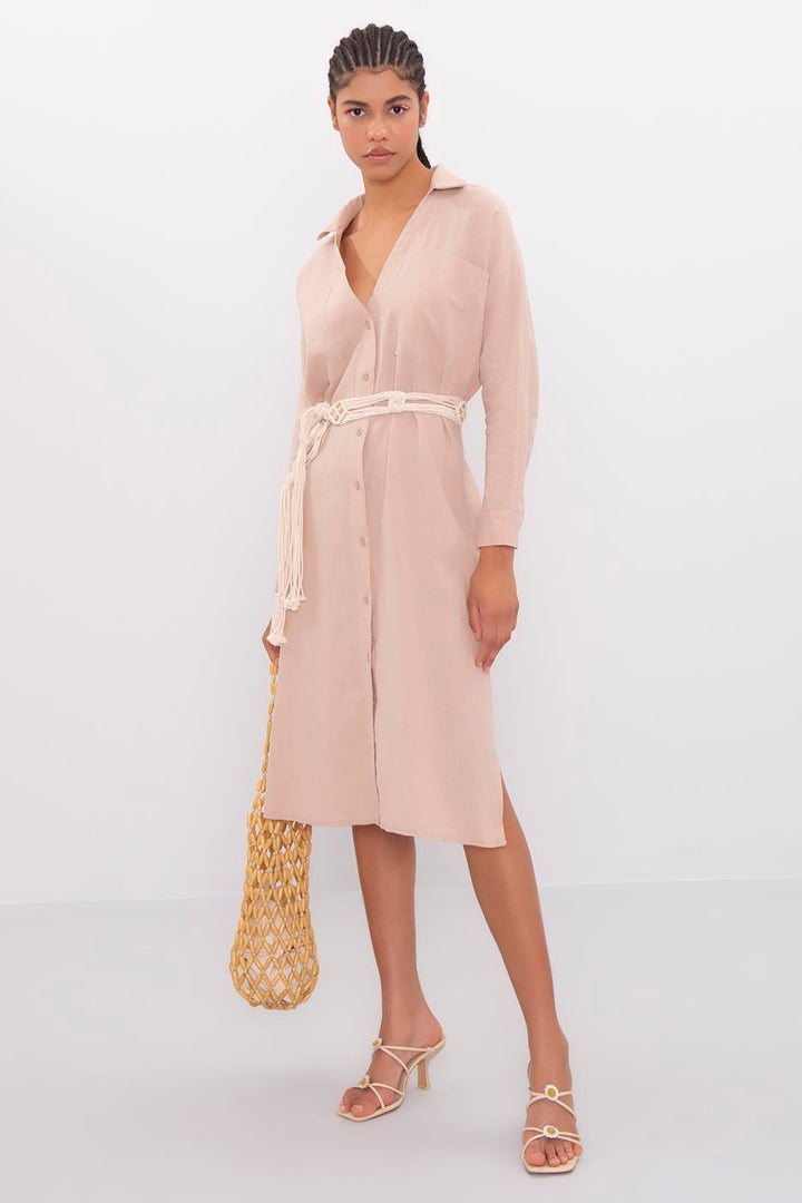 BSL Women Oversized Midi Linen Dress - Basingstoke