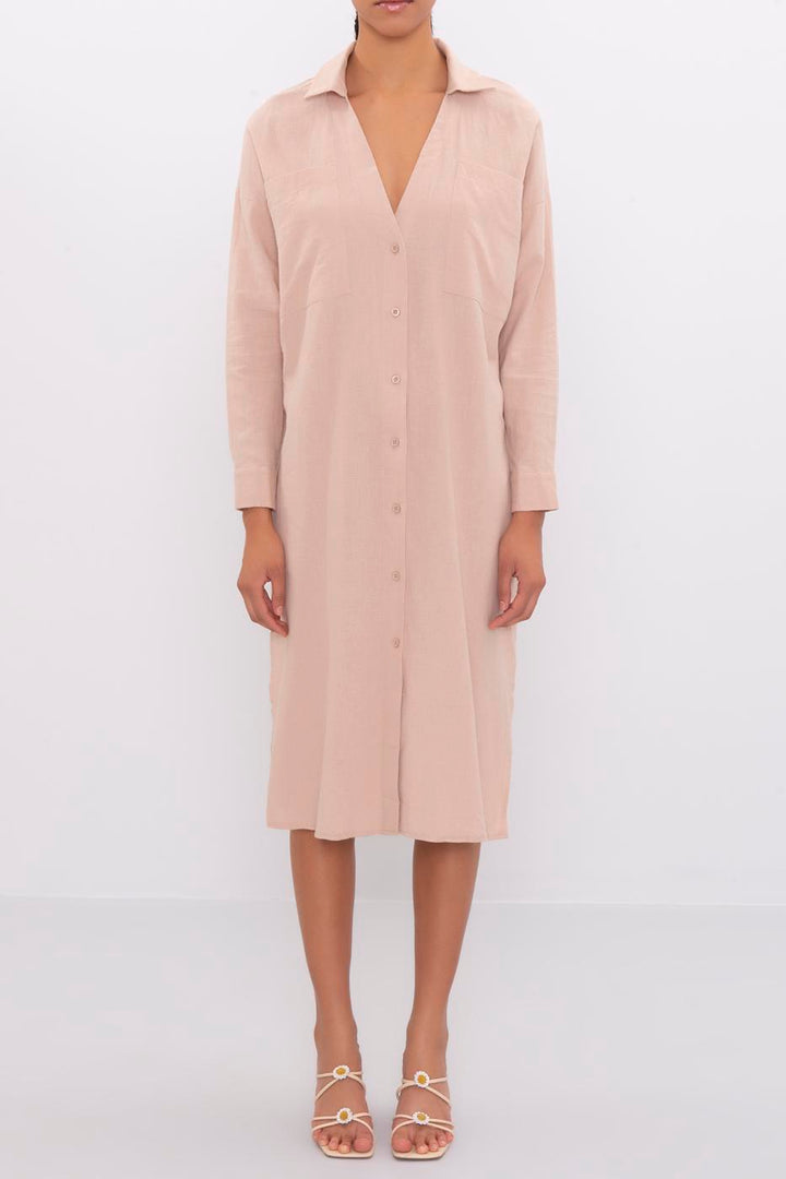BSL Women Oversized Midi Linen Dress - Basingstoke