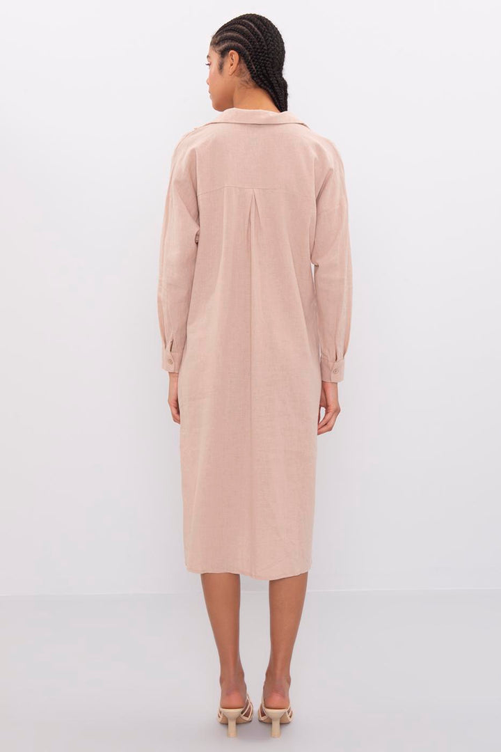 BSL Women Oversized Midi Linen Dress - Basingstoke