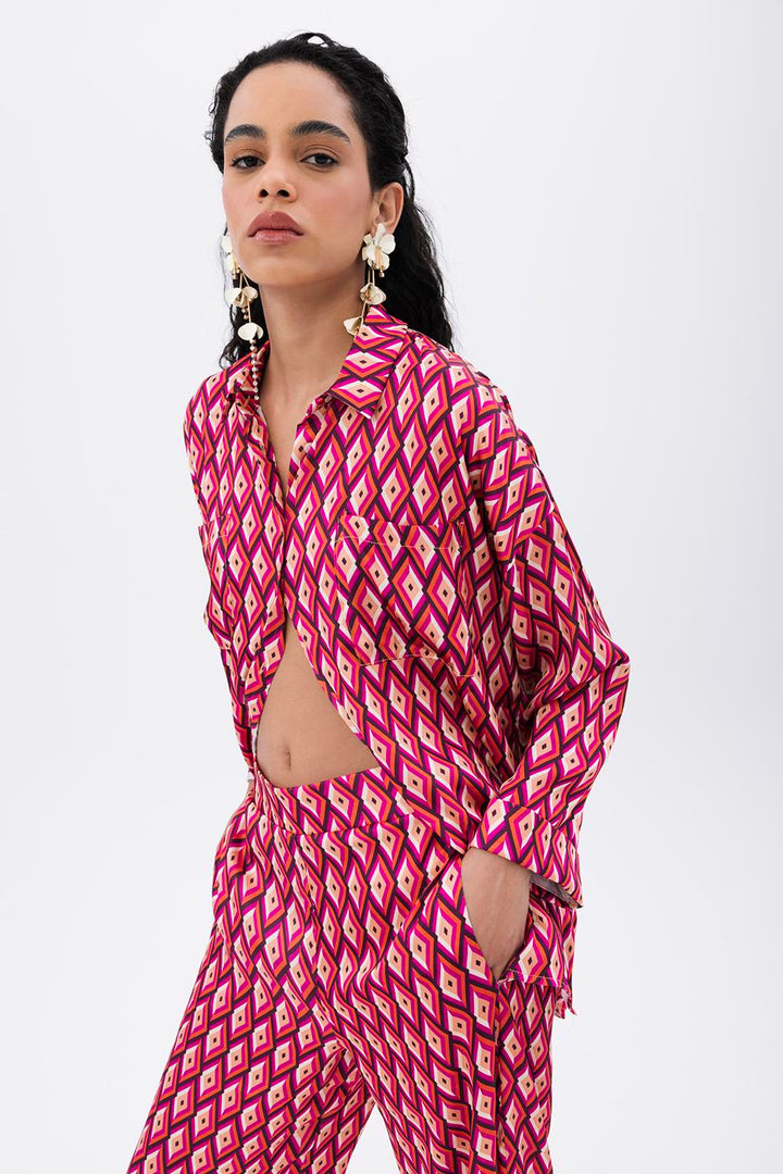 BSL Women Oversize Satin Shirt - Saint-Eustache