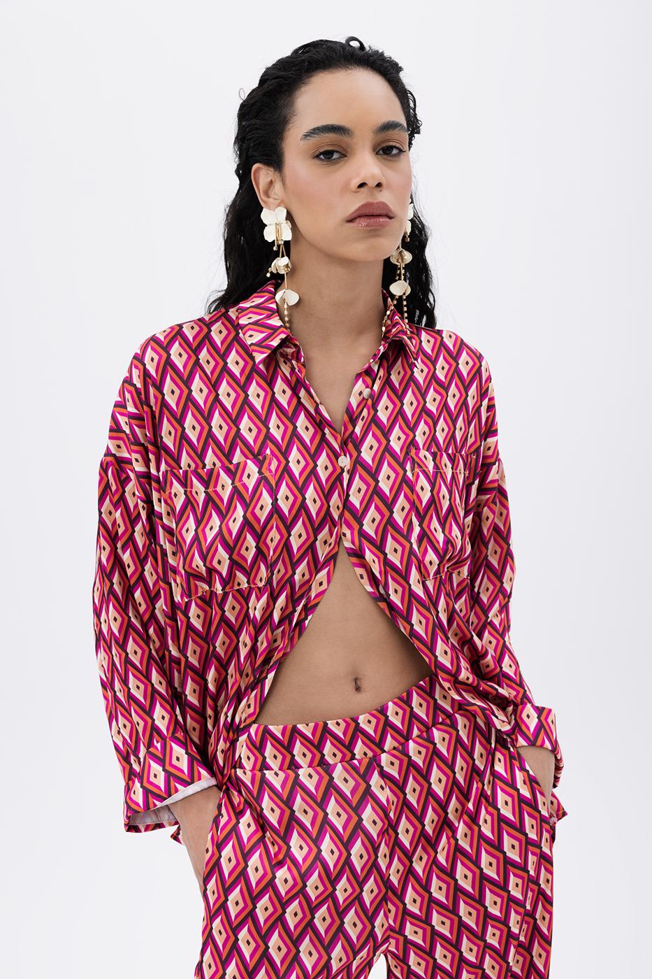 BSL Women Oversize Satin Shirt - Saint-Eustache