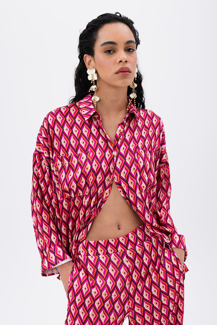 BSL Women Oversize Satin Shirt - Saint-Eustache