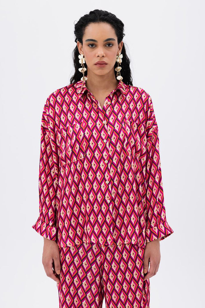 BSL Women Oversize Satin Shirt - Saint-Eustache