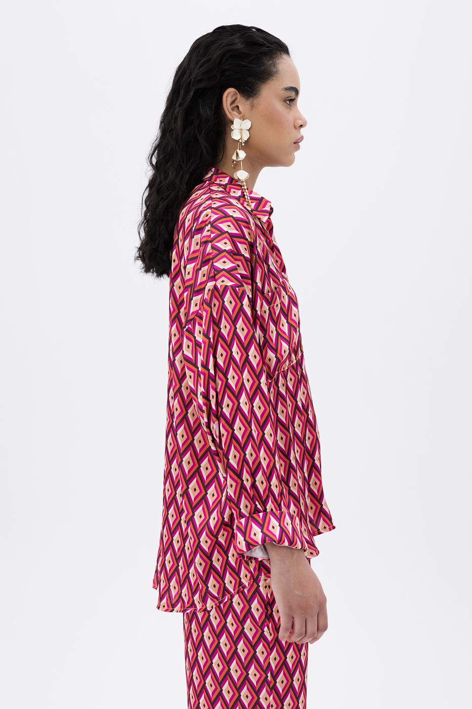 BSL Women Oversize Satin Shirt - Saint-Eustache