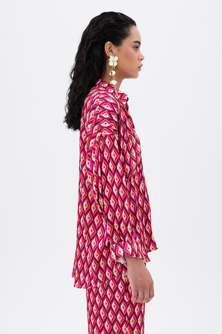 BSL Women Oversize Satin Shirt - Saint-Eustache