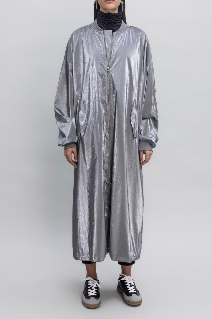 BSL Women Oversized Patent Leather Trenchcoat - Clondalkin