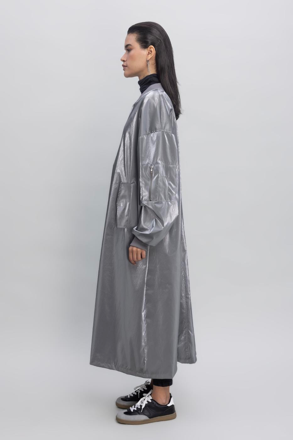 BSL Women Oversized Patent Leather Trenchcoat - Clondalkin