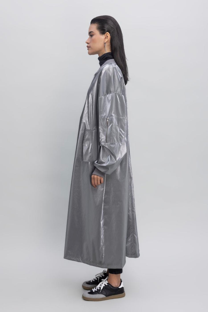 BSL Women Oversized Patent Leather Trenchcoat - Clondalkin