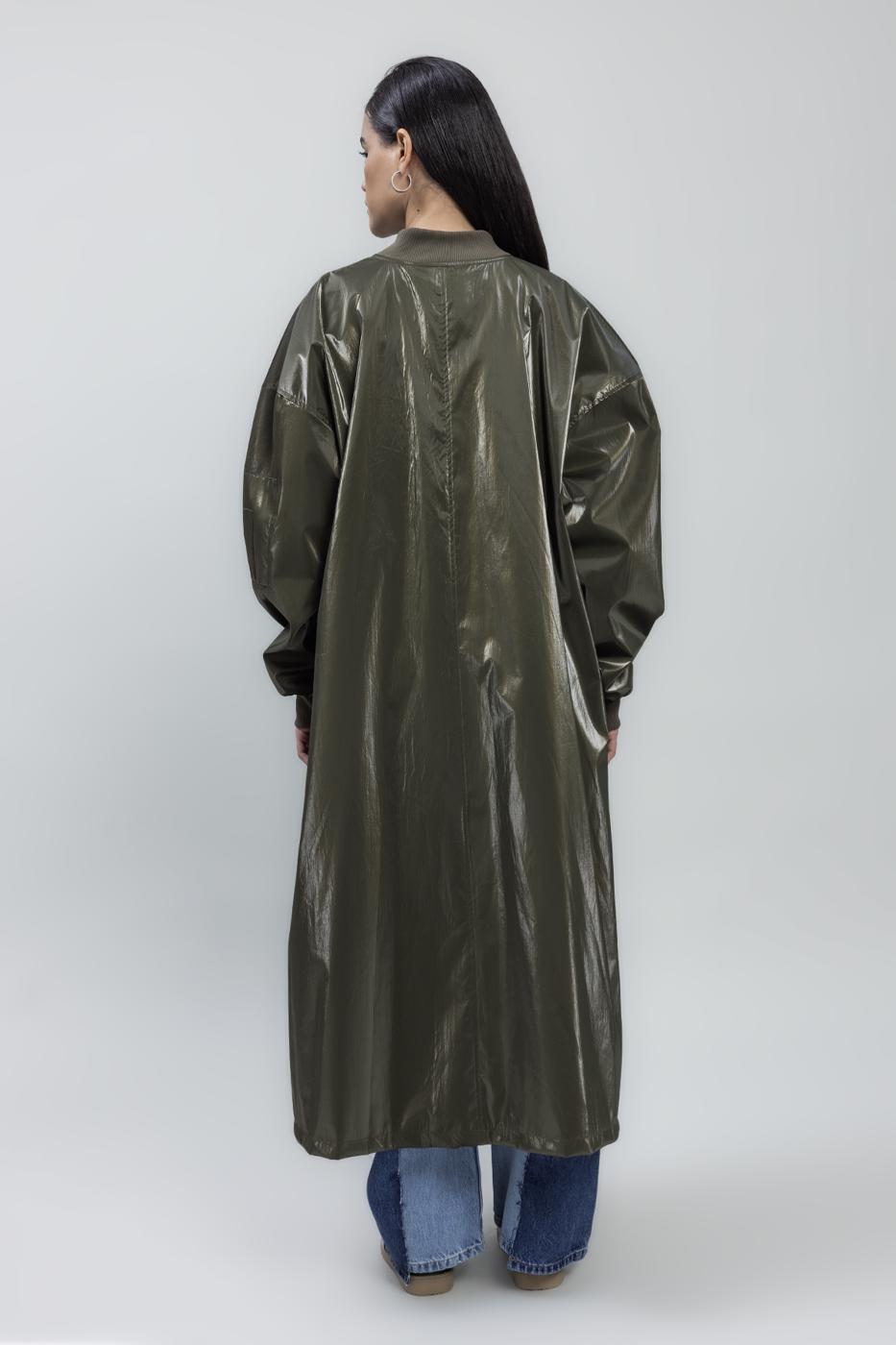 BSL Women Oversized Patent Leather Trenchcoat - Hoffman Estates