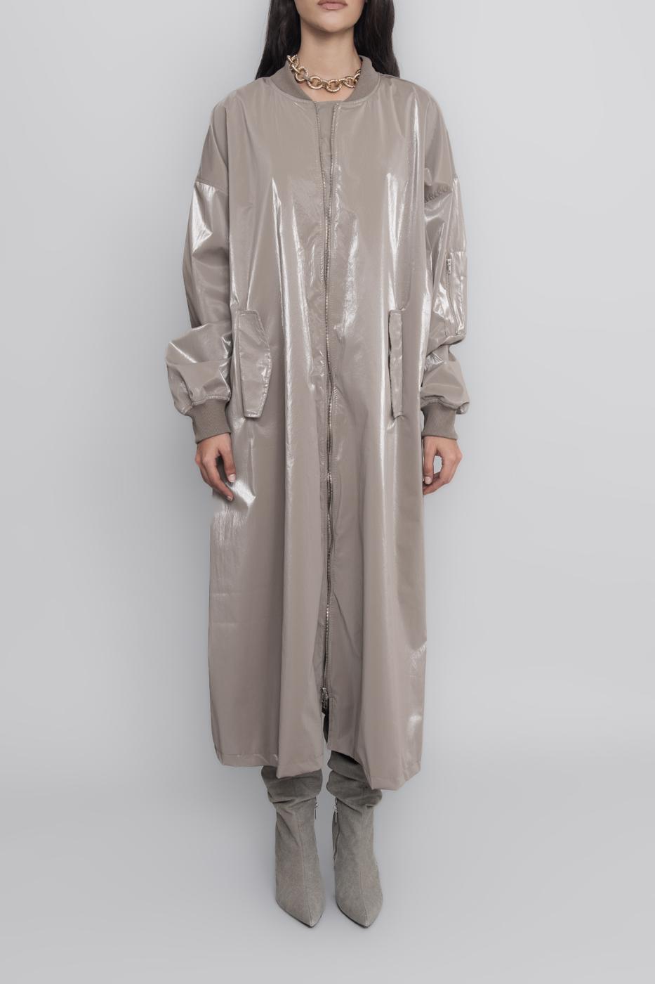 BSL Women Oversized Patent Leather Trenchcoat - Rancho Cordova