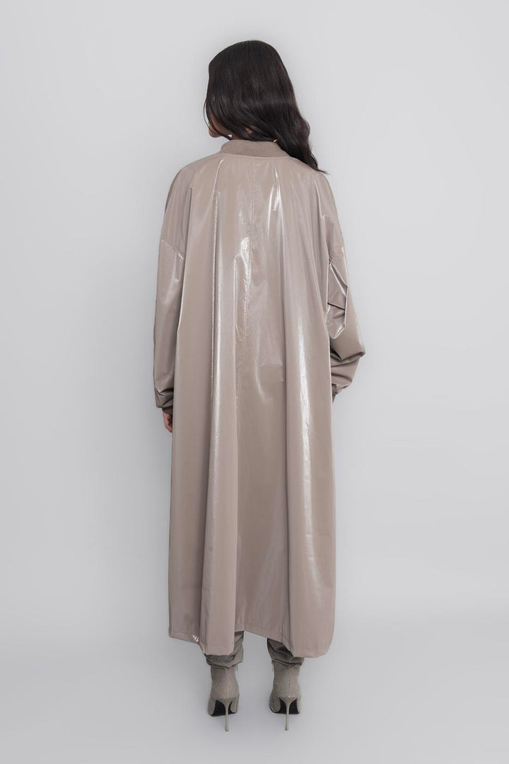 BSL Women Oversized Patent Leather Trenchcoat - Rancho Cordova