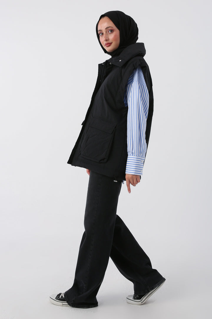 TLD Women Allday Black Oversized Vest - Kaneohe