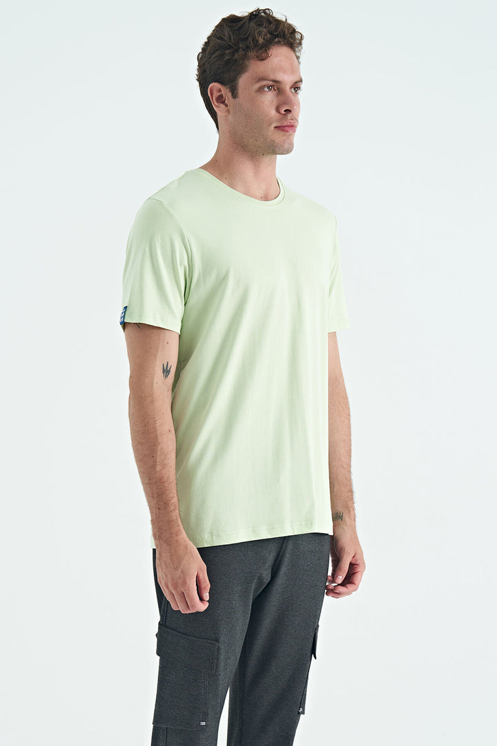 TMY Open Green Men's Basic Short Sleeve Standard Fit Crew Neck T-shirt - 87911 - Kilmarnock