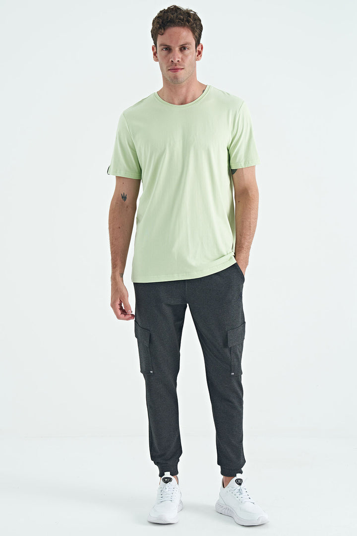 TMY Open Green Men's Basic Short Sleeve Standard Fit Crew Neck T-shirt - 87911 - Kilmarnock