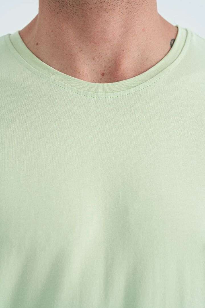 TMY Open Green Men's Basic Short Sleeve Standard Fit Crew Neck T-shirt - 87911 - Kilmarnock