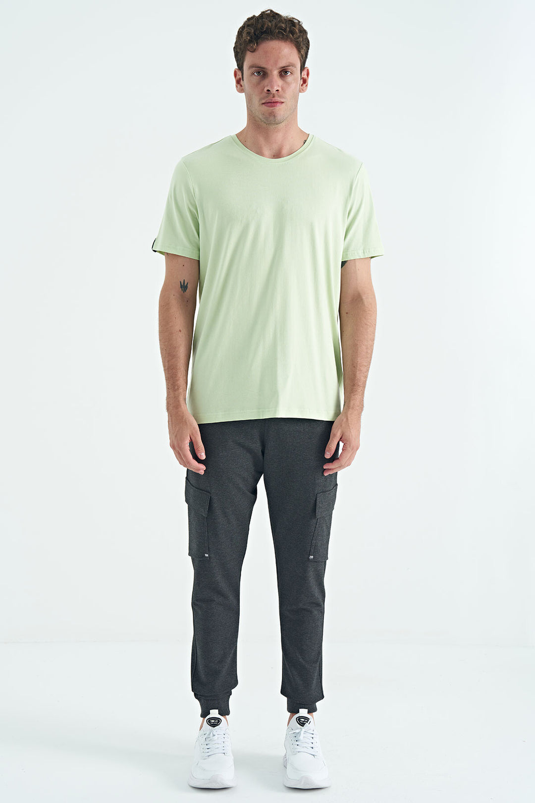 TMY Open Green Men's Basic Short Sleeve Standard Fit Crew Neck T-shirt - 87911 - Kilmarnock