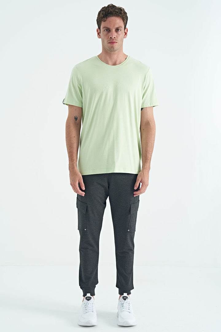 TMY Open Green Men's Basic Short Sleeve Standard Fit Crew Neck T-shirt - 87911 - Kilmarnock