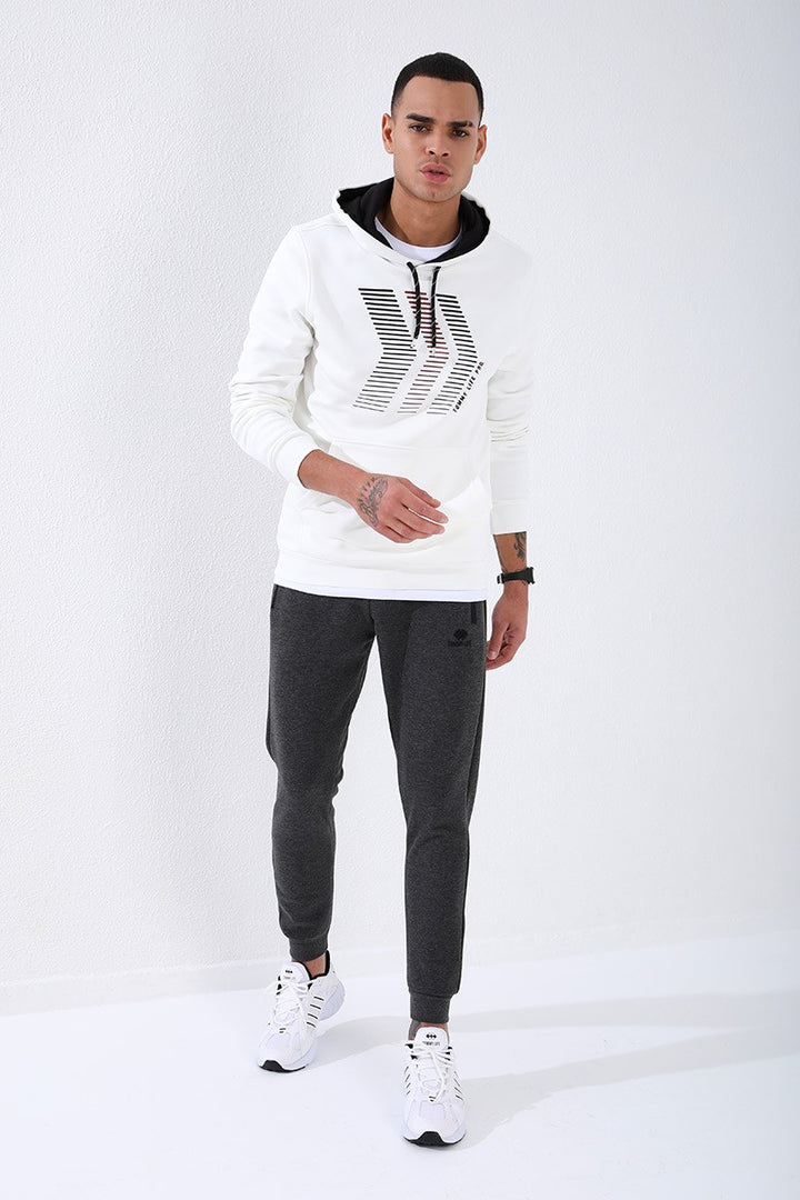 TMY Anthracite Melange Reverse Zippered Standard Fit Cuffed Men's Sweatpants - 84702 - Georgetown