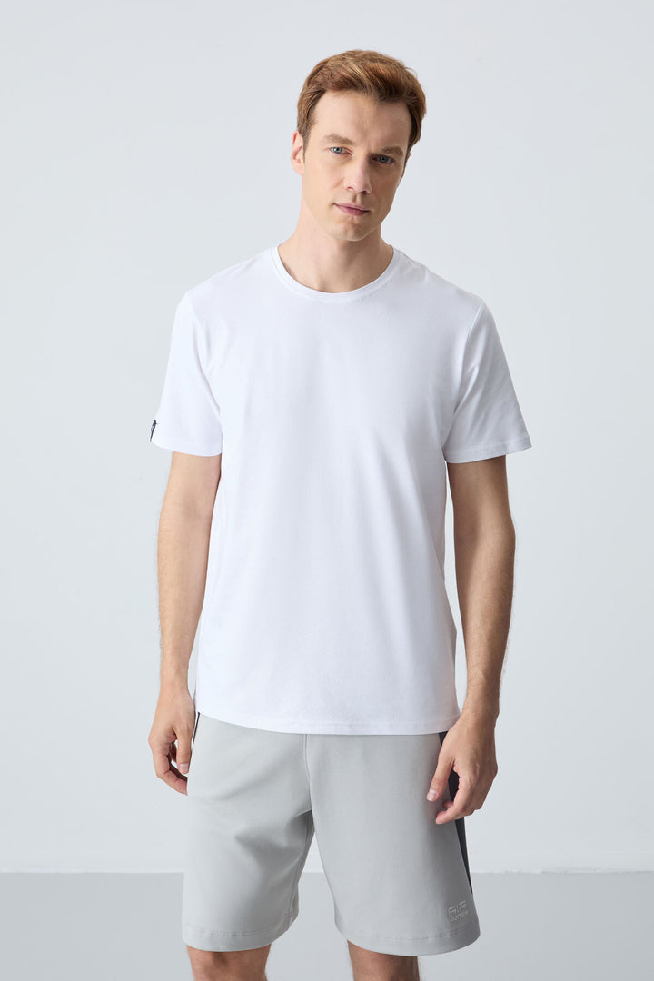 TMY White Men's Basic Short Sleeve Standard Fit Crew Neck T-shirt - 87911 - Prescott