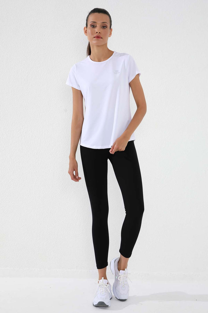 TMY White Basic Short Sleeve Standard Fit O Neck Women's T-Shirt - 97144 - Portage