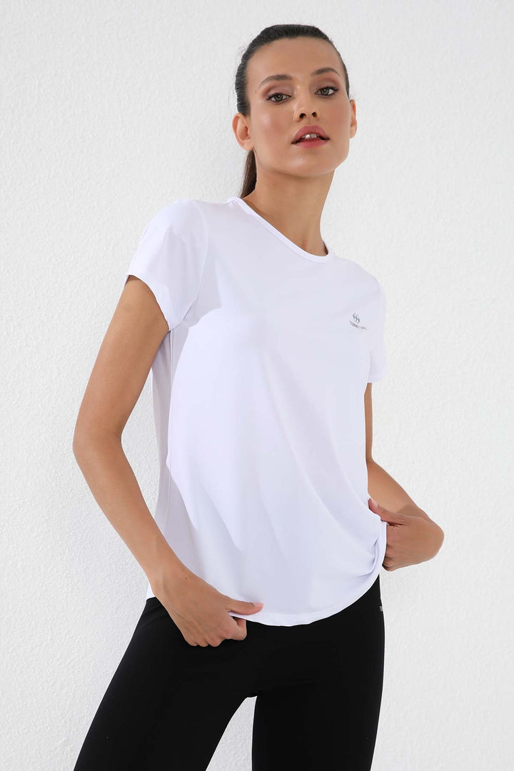 TMY White Basic Short Sleeve Standard Fit O Neck Women's T-Shirt - 97144 - Portage