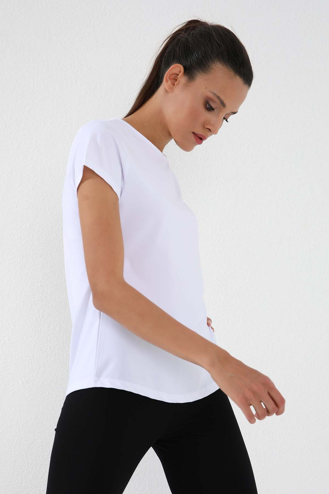 TMY White Basic Short Sleeve Standard Fit O Neck Women's T-Shirt - 97144 - Portage