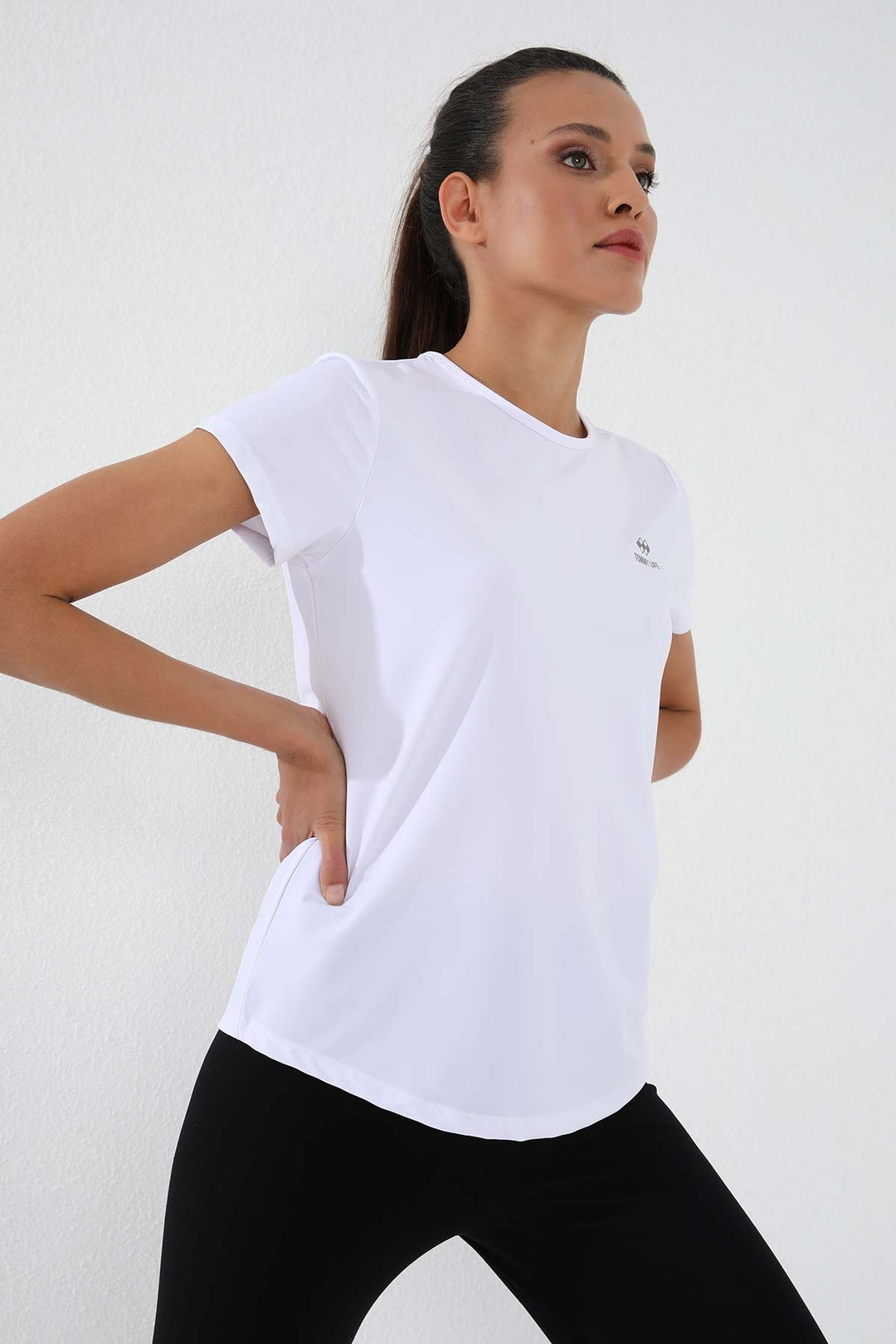 TMY White Basic Short Sleeve Standard Fit O Neck Women's T-Shirt - 97144 - Portage