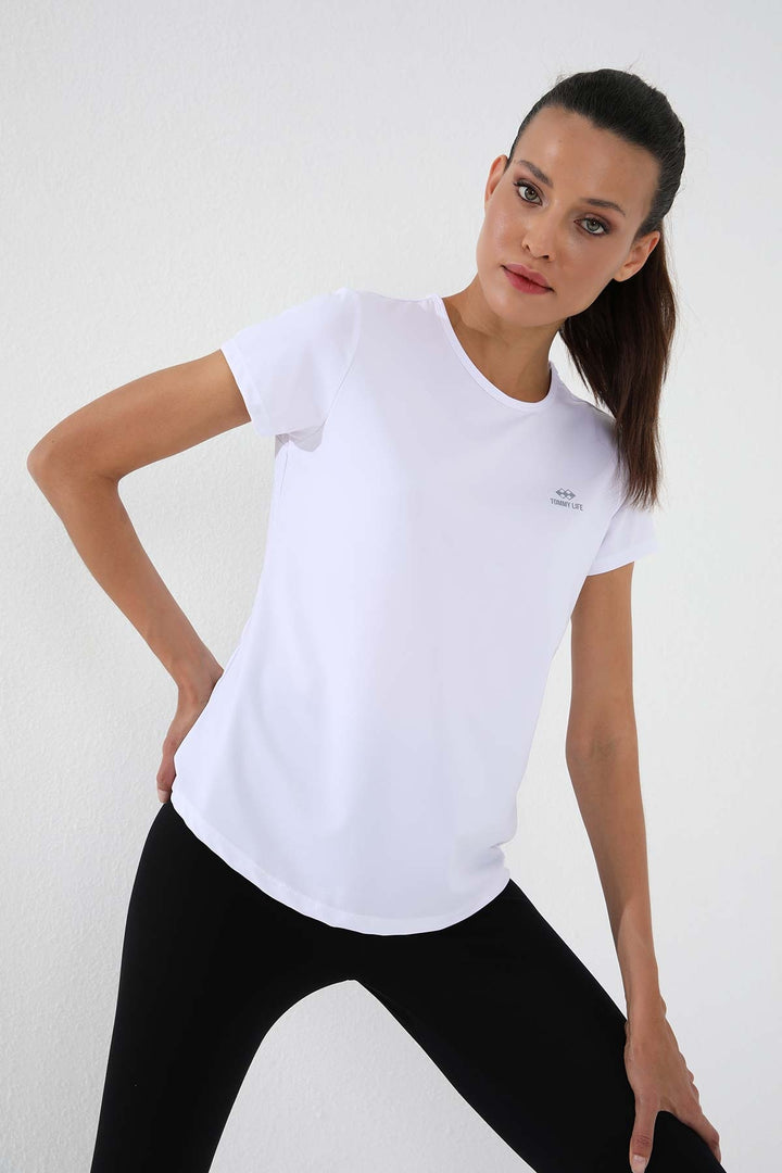 TMY White Basic Short Sleeve Standard Fit O Neck Women's T-Shirt - 97144 - Portage