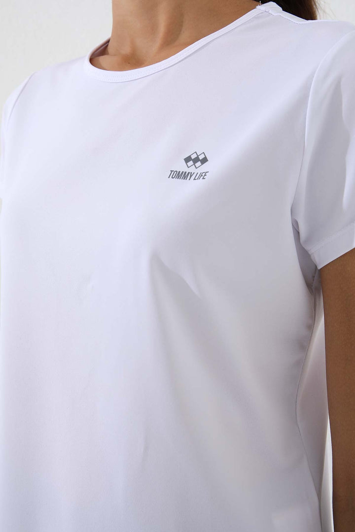 TMY White Basic Short Sleeve Standard Fit O Neck Women's T-Shirt - 97144 - Portage
