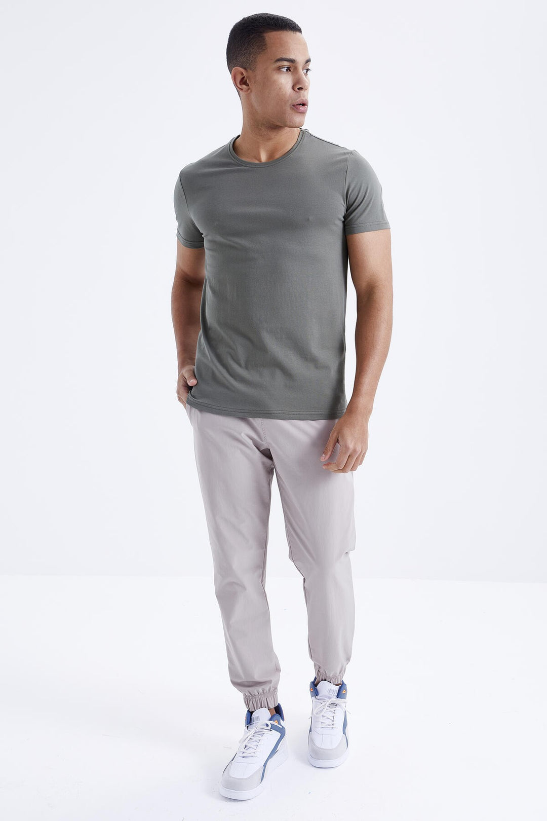TMY Çağla Men's Basic Short Sleeve Standard Fit O Neck T-shirt - 87911 - Durango