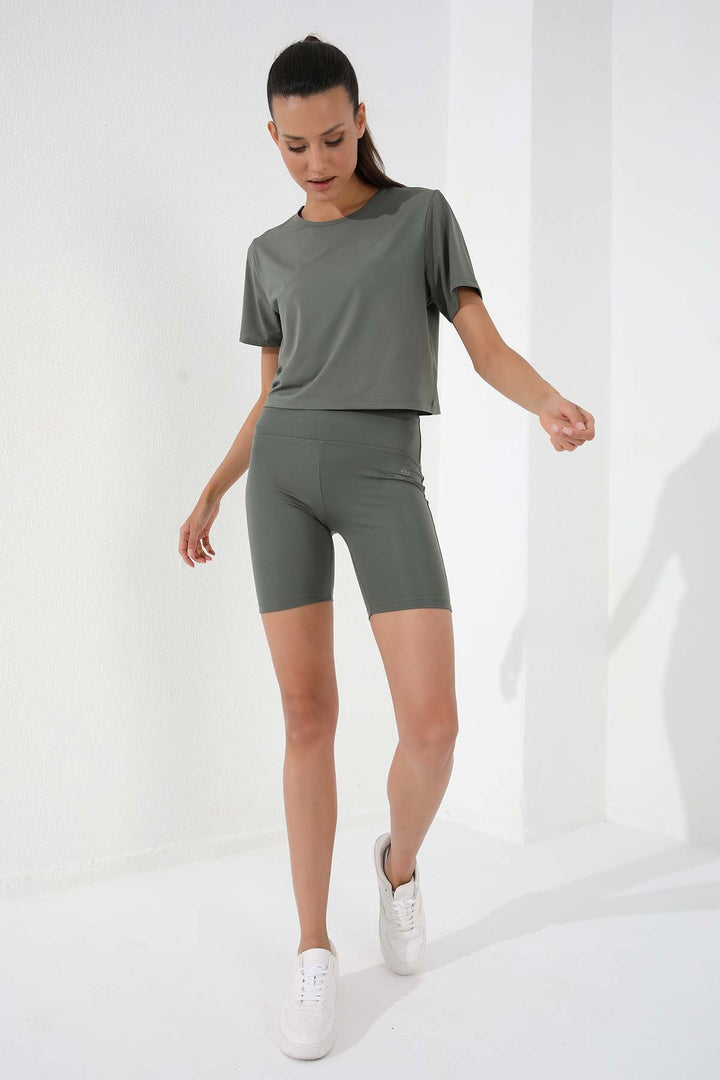 TMY Çağla Basic Short Sleeve Standard Fit O Neck Women's Crop Top T-Shirt - 97143 - Autlán de Navarro