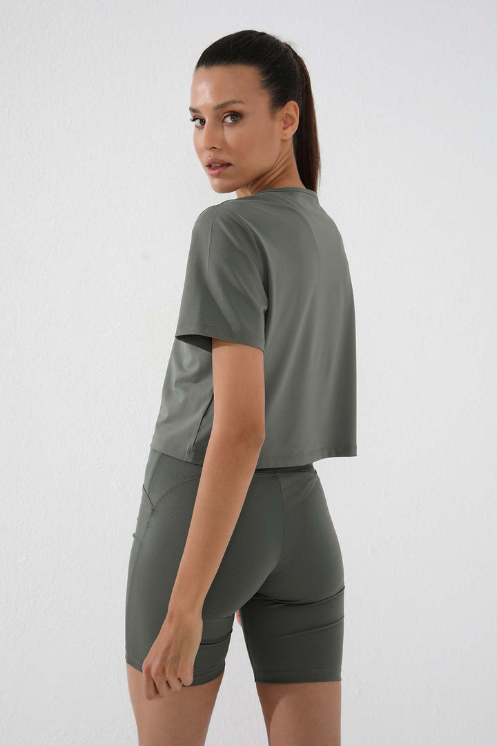 TMY Çağla Basic Short Sleeve Standard Fit O Neck Women's Crop Top T-Shirt - 97143 - Autlán de Navarro