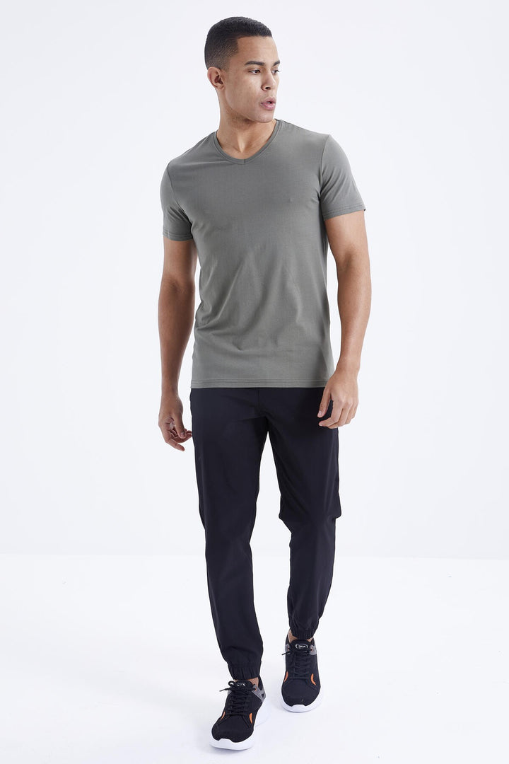 TMY Çağla Basic Short Sleeve Standard Fit V-Neck Men's T-Shirt - 87912 - Pervomaisk