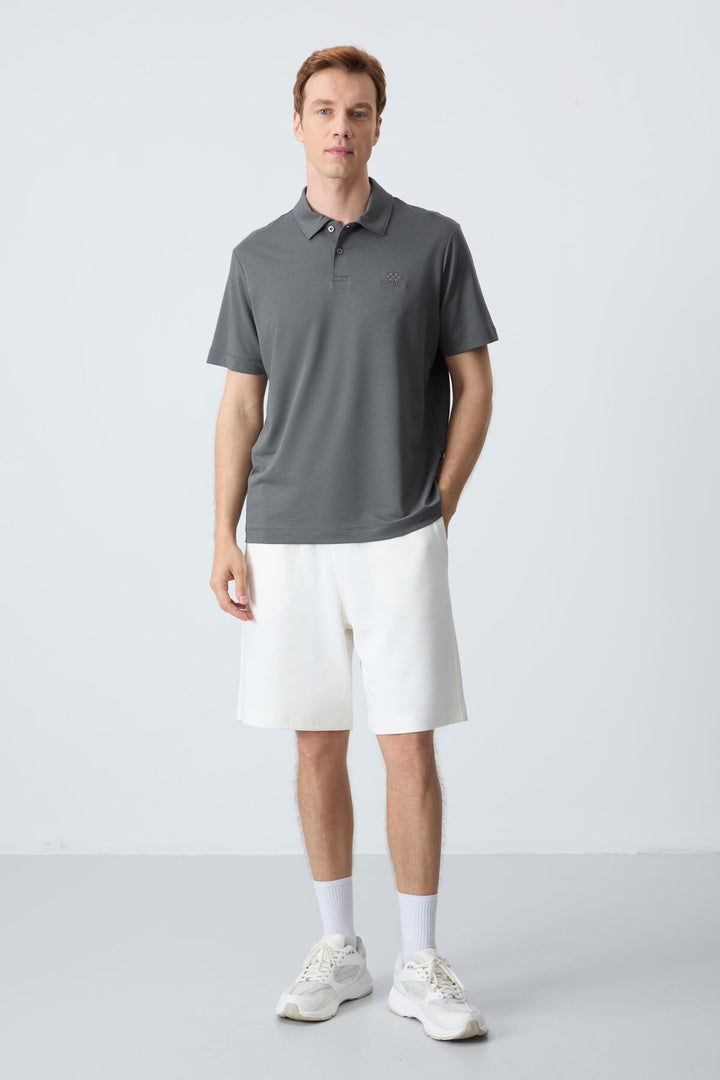 TMY Çağla Basic Logo Standard Mold Men's Polo Neck T-Shirt - 87748 - Dollard-des-Ormeaux