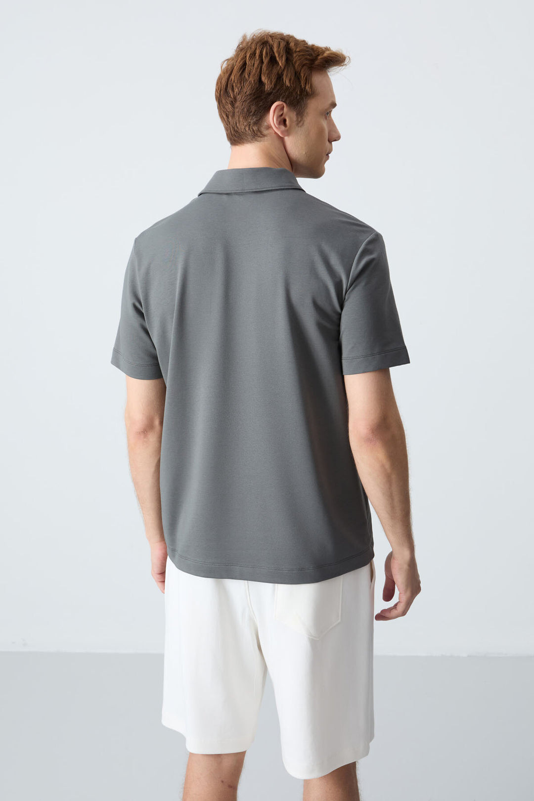 TMY Çağla Basic Logo Standard Mold Men's Polo Neck T-Shirt - 87748 - Dollard-des-Ormeaux